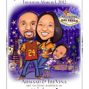 Custom Illustrated Caricature Save The Dates And..