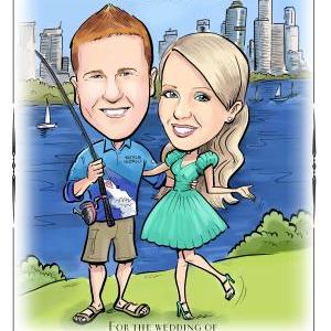 Custom Illustrated Caricature Save The Dates And..